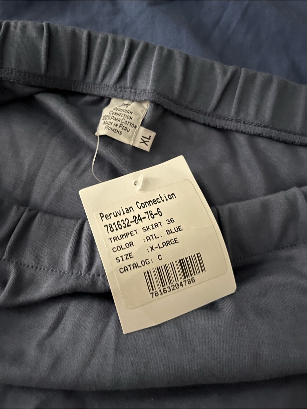 Peruvian Connection NWT XL long cotton stretch skirt XL